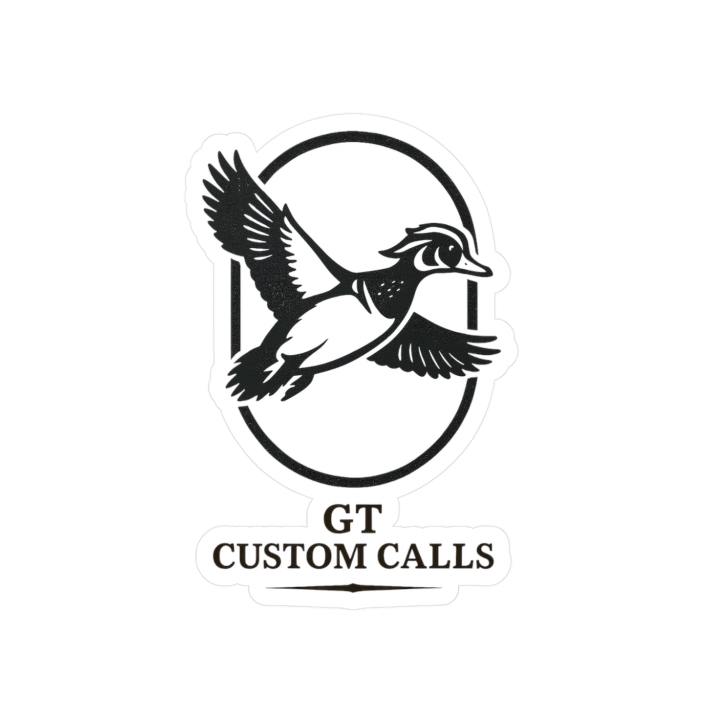4" Wood Duck Oval Sticker